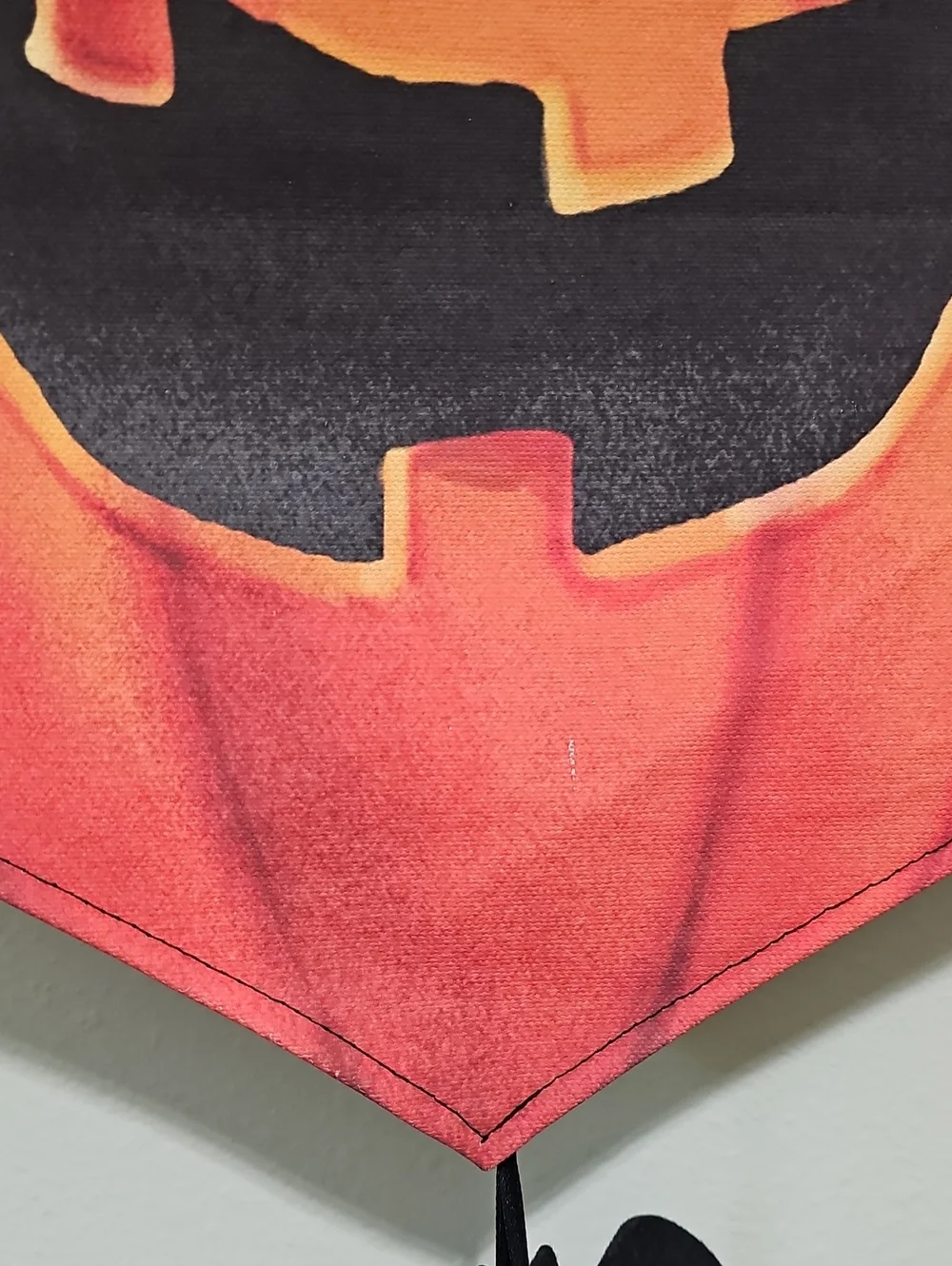 Halloween Canvas Wall Banner Trick Or Treat with Bat Charm 35